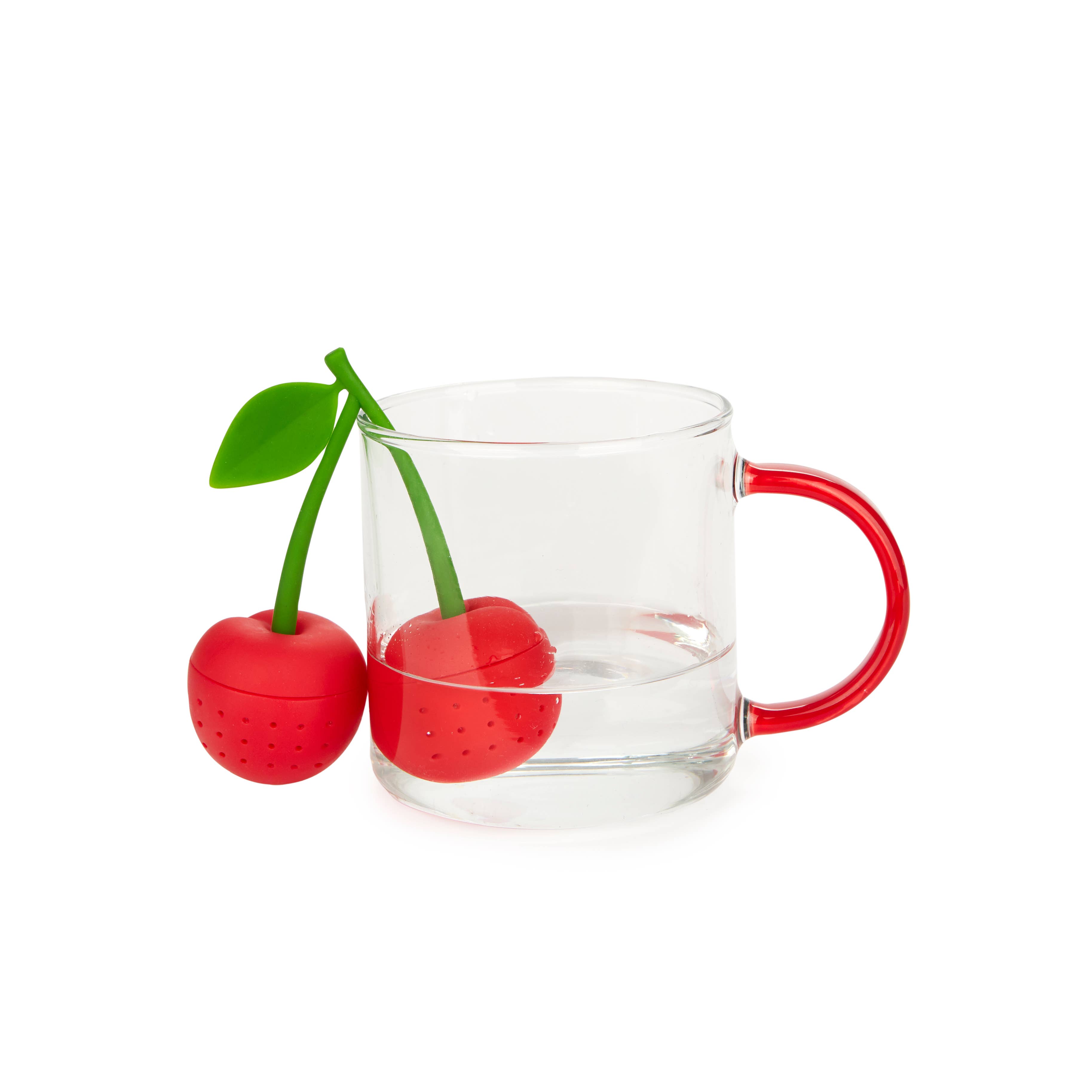 Balvi - Wholesale Tea Strainer/Infuser - Cherry red double tea infuser silicone5