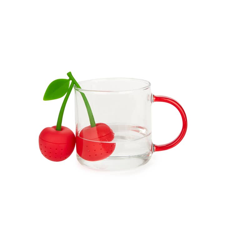 Balvi - Wholesale Tea Strainer/Infuser - Cherry red double tea infuser silicone5