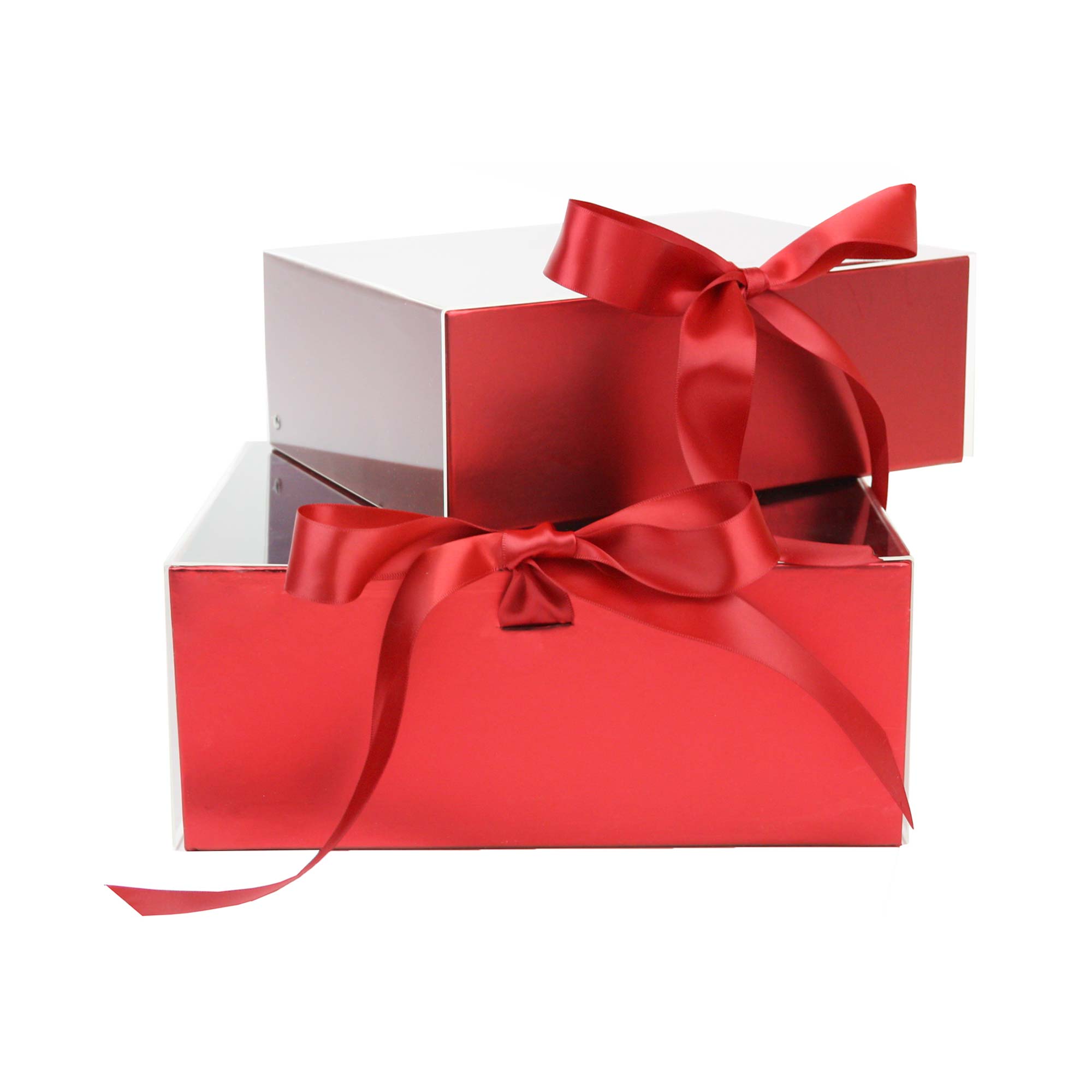 Emartbuy – Großhandel Geschenkboxen – Elegante Geschenkbox mit Klarsichtdeckel und Schleife für besondere Anlässe - 2er-Set17