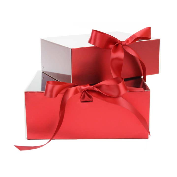 Emartbuy – Großhandel Geschenkboxen – Elegante Geschenkbox mit Klarsichtdeckel und Schleife für besondere Anlässe - 2er-Set17