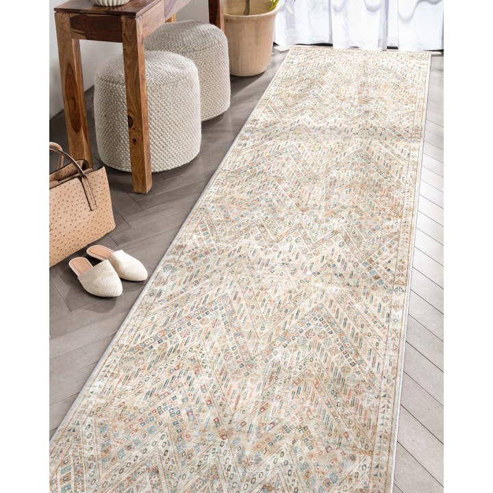 Well Woven - Vente Tapis - Tapis tissé à plat Anya Vintage Tribal Chevron en ivoire11