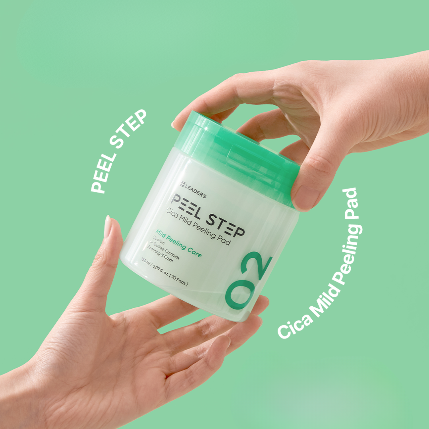 Leaders Cosmetics USA - Wholesale Facial Exfoliant/Scrub - PEEL STEP Cica Mild Peeling Pad6