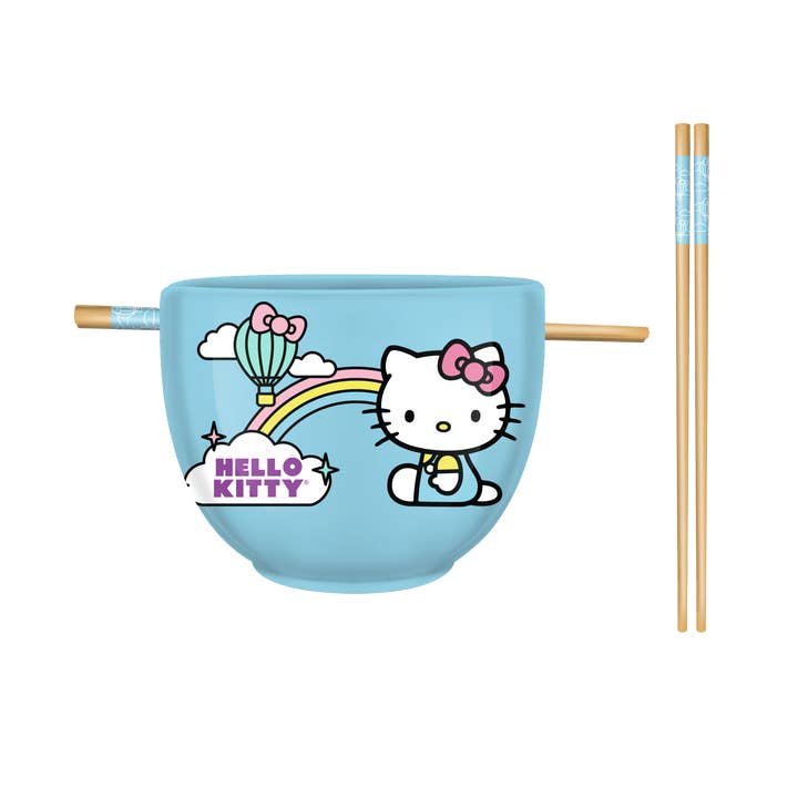 Bonjour Kitty Saisir l'instant Arc-en-ciel Bol à ramen en céramique 20oz pour la vente par Silver Buffalo
