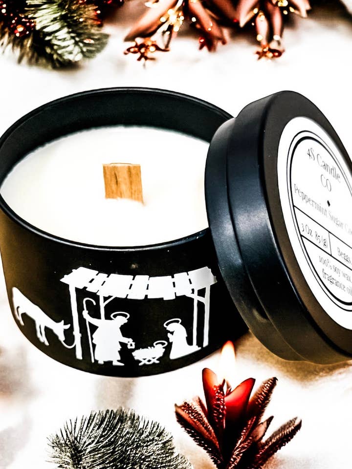 Scène de la Nativité avec bougies de Noël pour la vente par 4S Candle Co