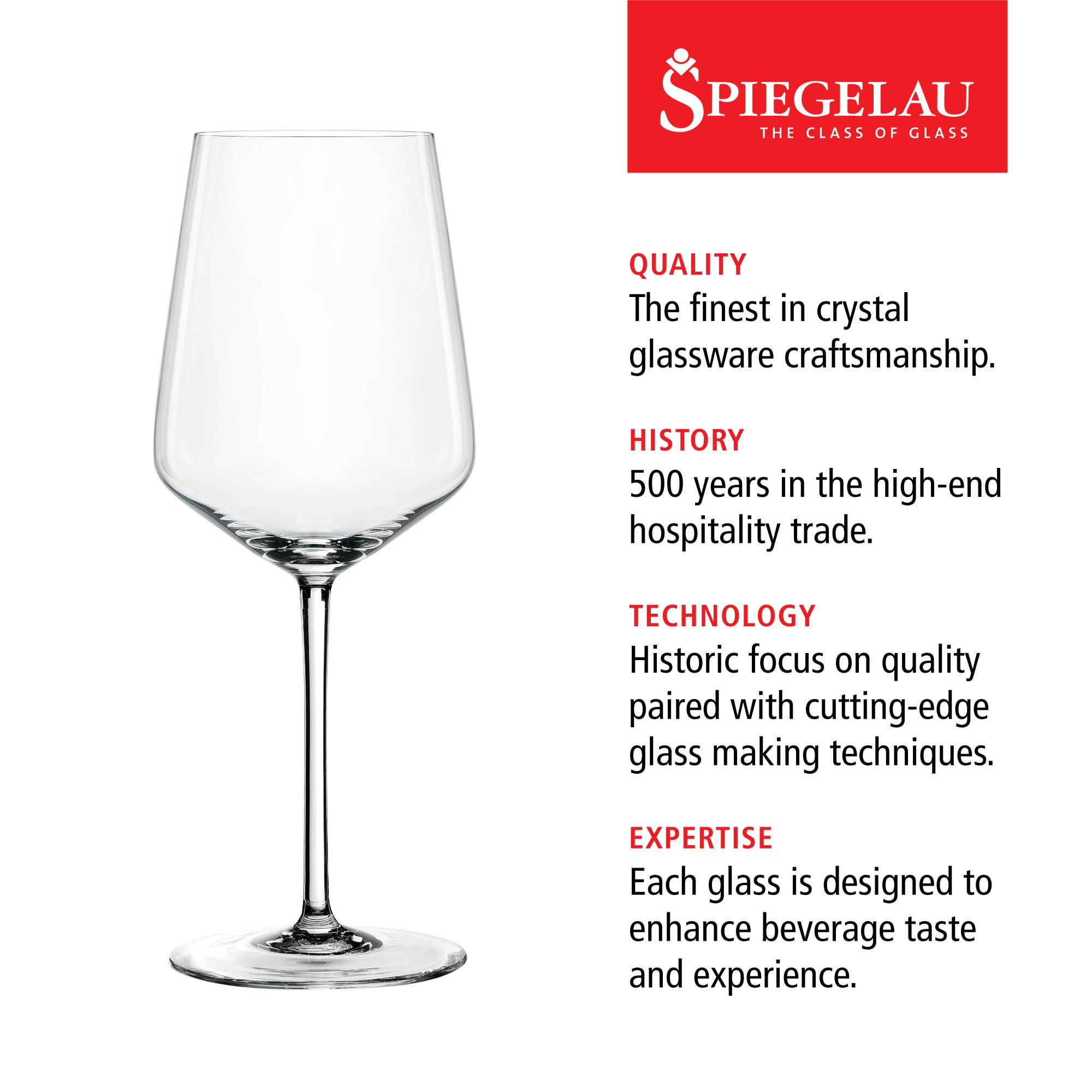 Spiegelau - Wholesale Wine Glass - Style Stemmed Crystal White Wine Glasses Set of 44