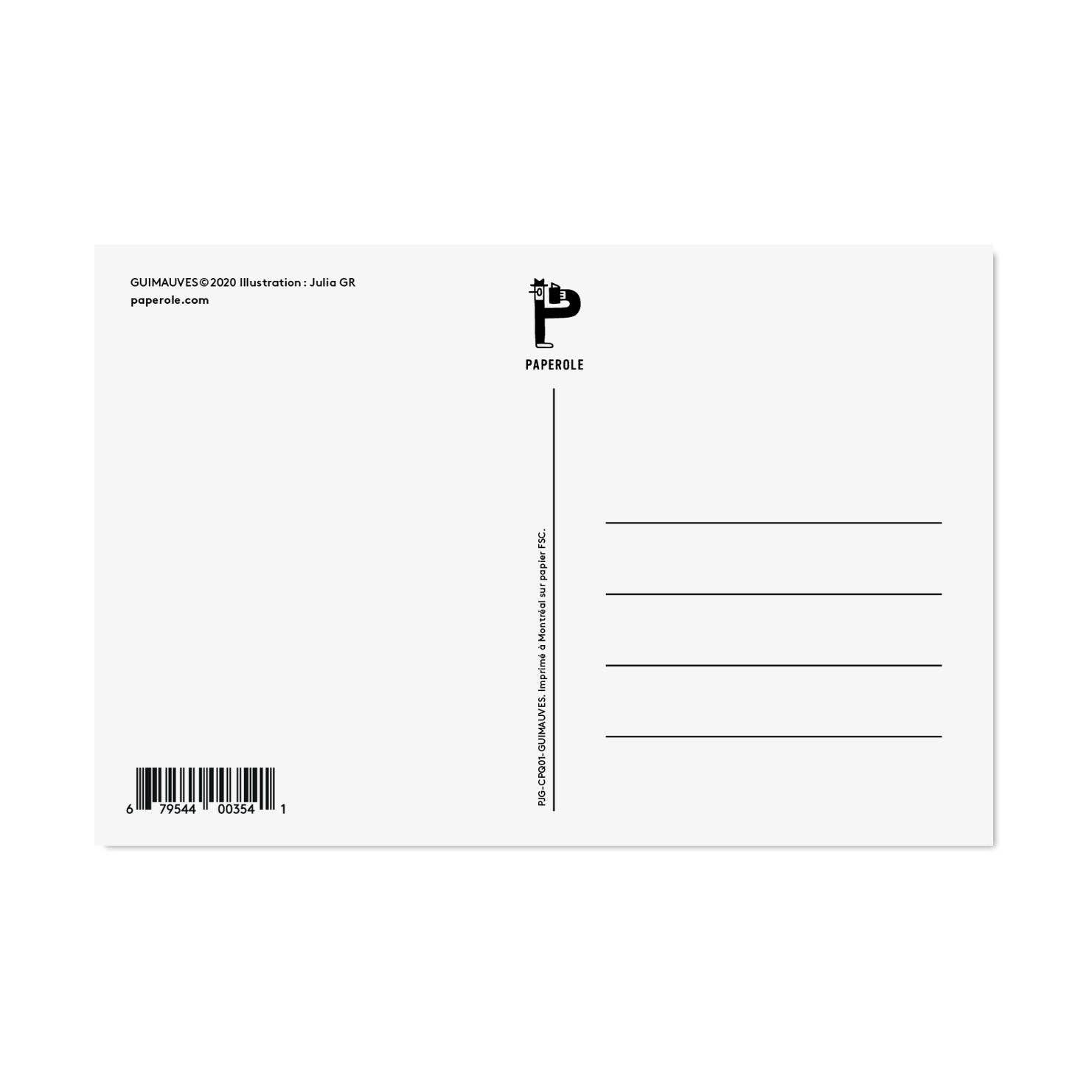 Paperole - Venta al por mayor Tarjeta postal - GUIMAUVE — Tarjeta postal1