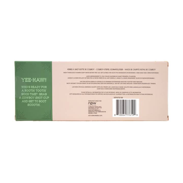 NPW - Wholesale Shot Glass - Western Pink Boot Shot Glasses2