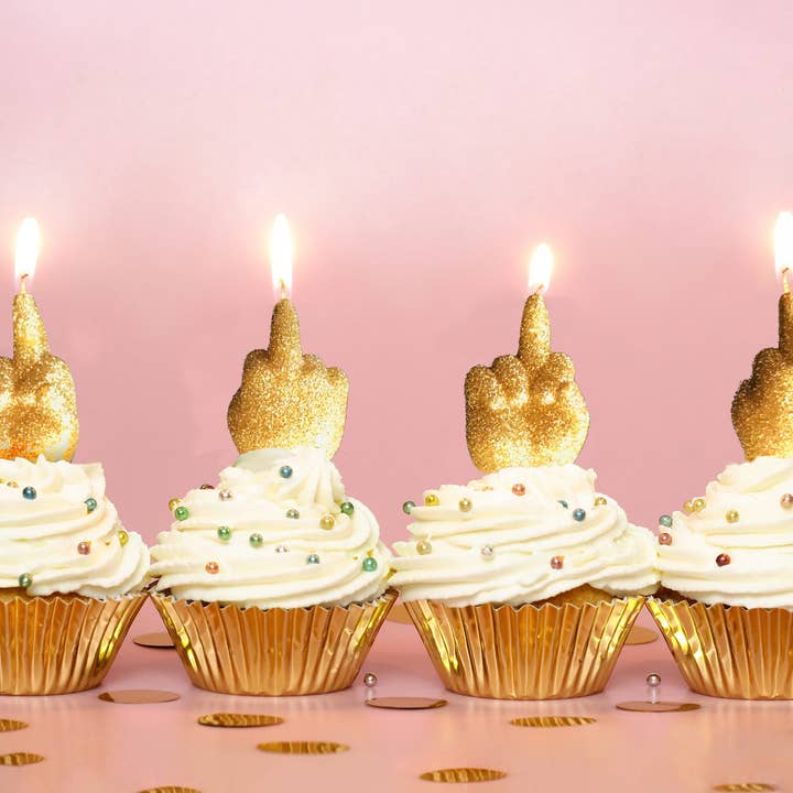 Little Genie Productions - Wholesale Cake Candle - Happy Fucking Birthday FU Finger Candle Set1