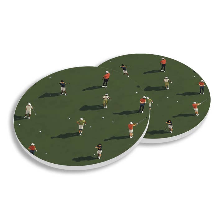 Ceramic Coaster S/4 - Golfers for wholesale by Toss Designs