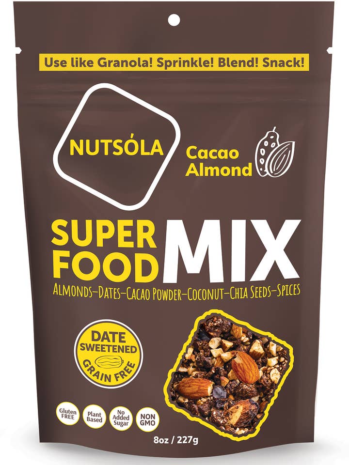 Cacao Almond Superfood Mix 8oz for wholesale by NUTSÓLA