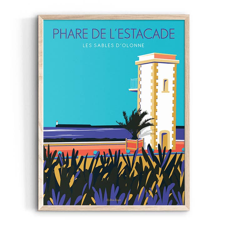 Toon LES SABLES D'OLONNE Vuurtoren van de Estacade voor wholesale door Le Beau Bazar