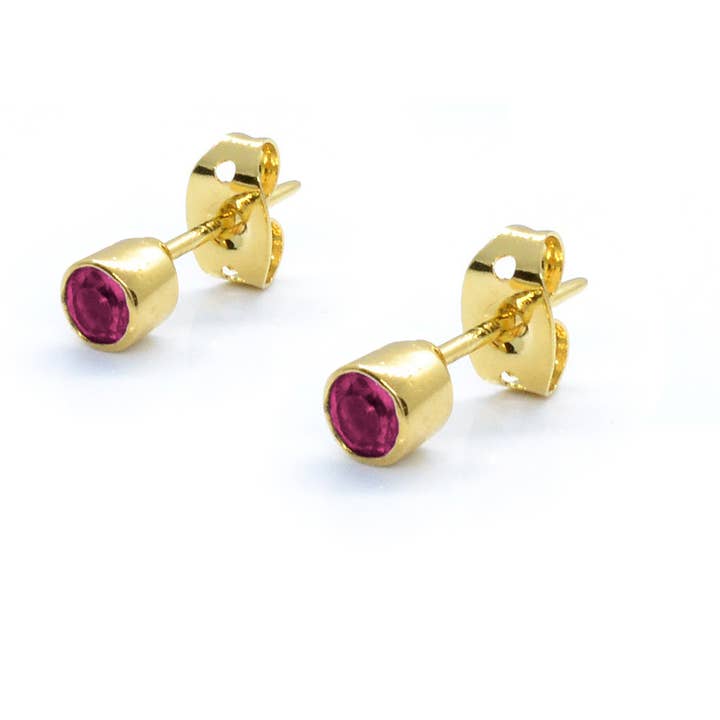 Pendientes de piedra natal para venta al por mayor de Plata