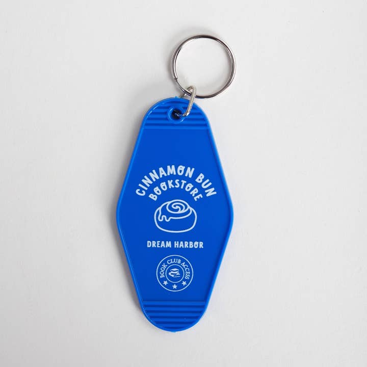 Kingdom of Threads - Wholesale Keychain – Unisex - Cinnamon Bun Book Store Motel Keychain | Dream Harbor