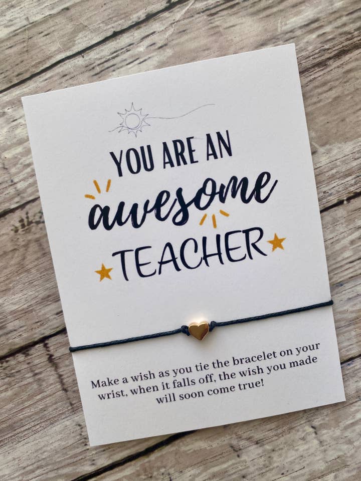 Awesome teacher( Gold heart) for wholesale by Lillydesigncrafts