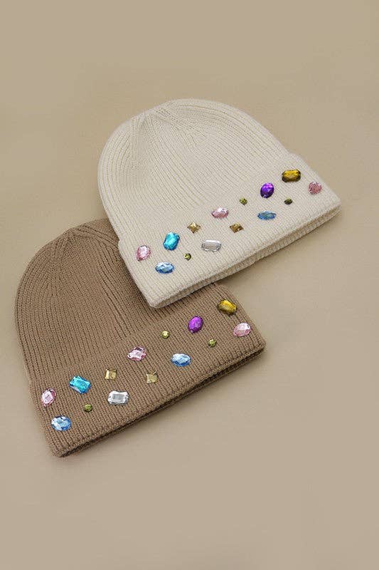 JOSSLYN by wall to wall - Venta al por mayor Gorro de lana - Mujer - GORRO ADORNADO CON PIEDRAS DE COLORES CON JOYAS | 40BN9061