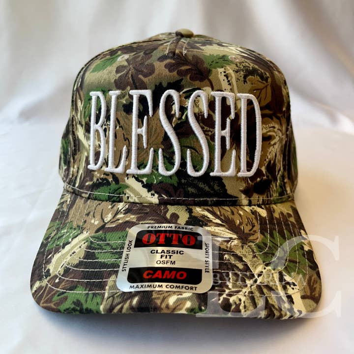 LC by Carina - Wholesale Baseball Cap - Women's - BLESSED Puff Embroidered Camo Hat0