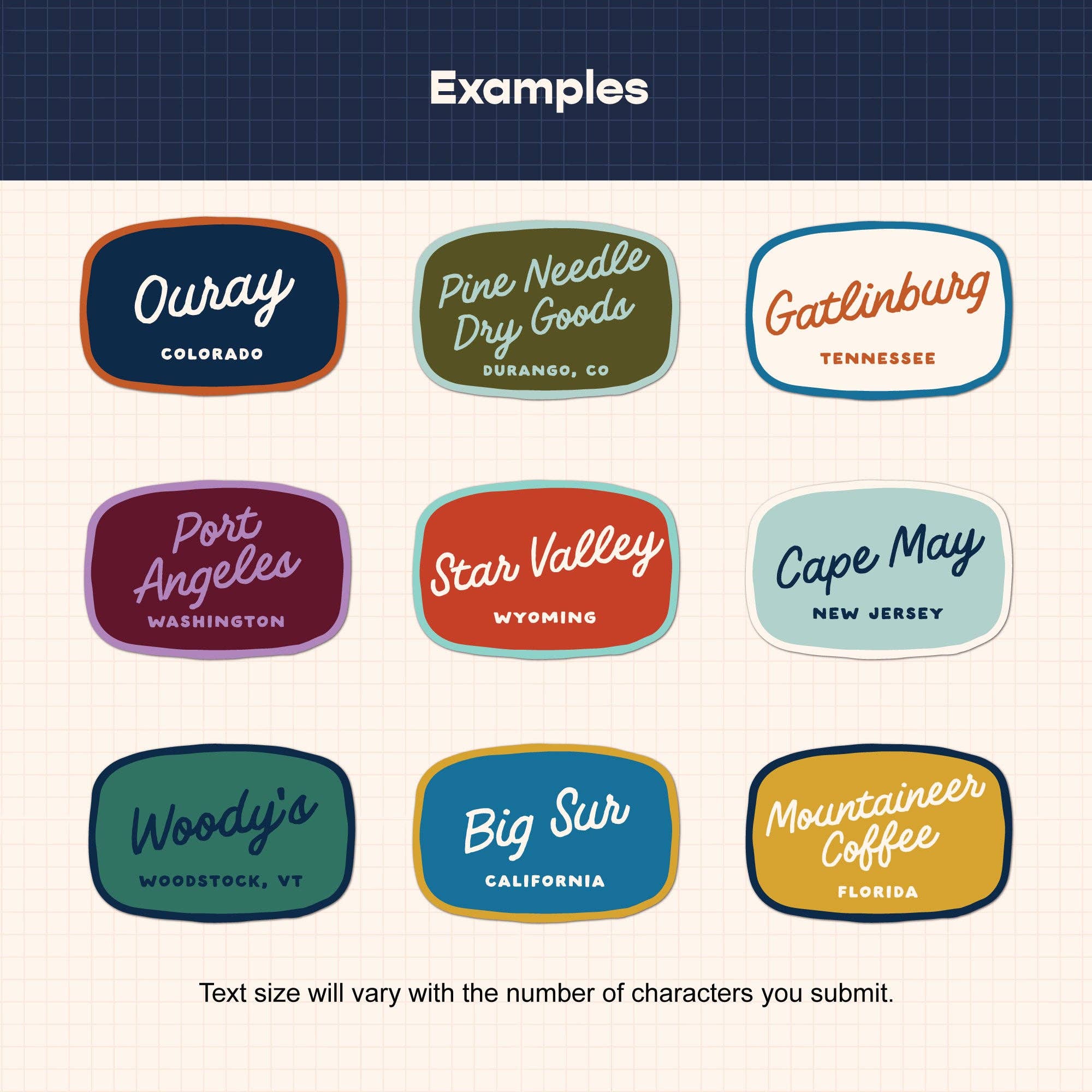 Endless August Supply Co. - Wholesale Sticker - Custom Handwritten Script City Sticker | Name Drop Sticker2