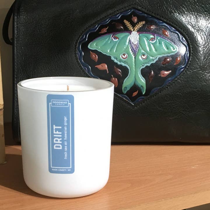 DRIFT - Matte White Glass Vessel for wholesale by Moodwax Candle