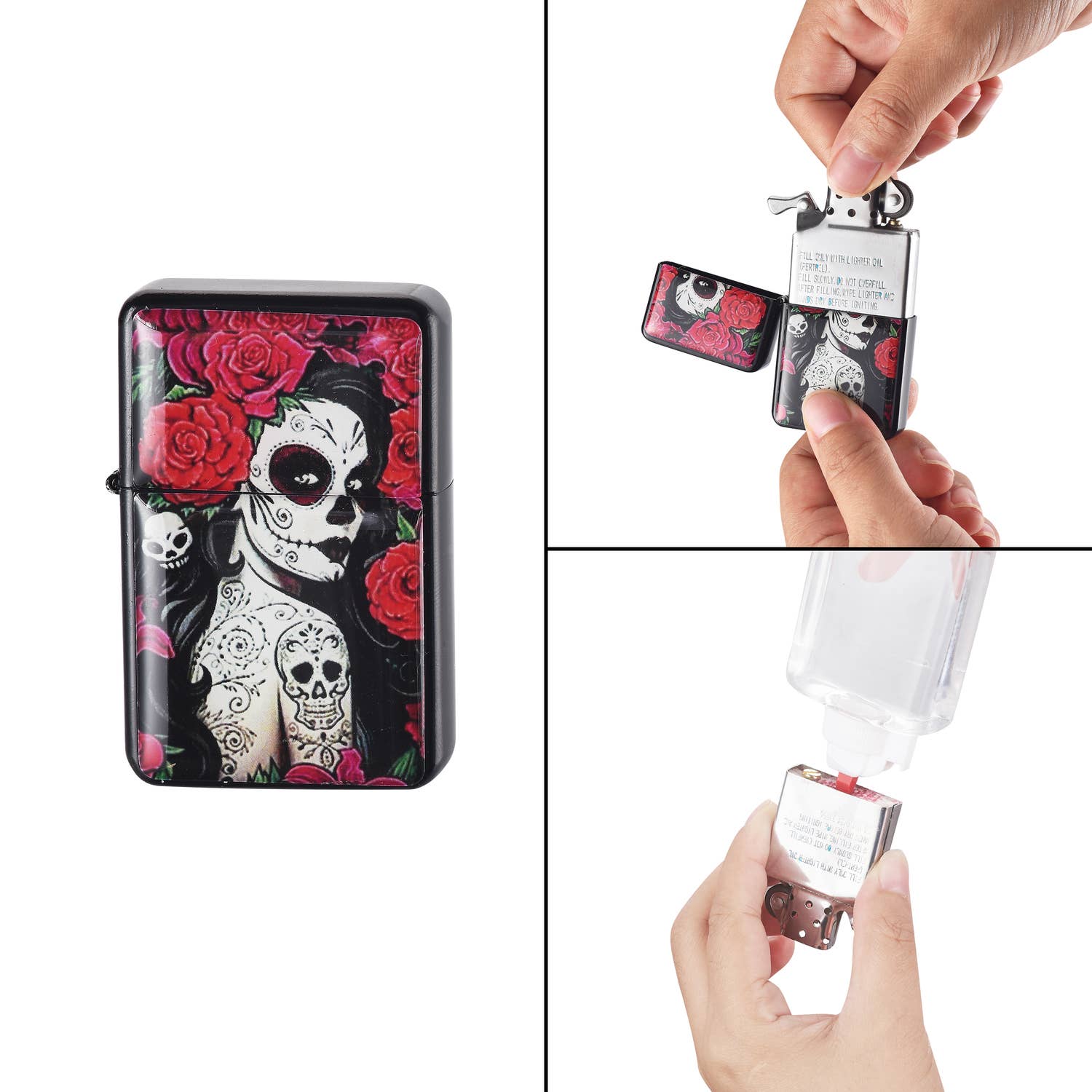 Champ by Polyflame - Wholesale Lighter - Girl&Skull Flint Windproof Lighter6