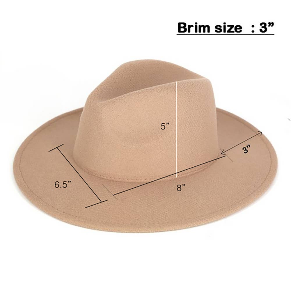 Sensibling Corp. - Wholesale Fedora - Women's - Solid Color Classic Wide Brim Fedora Hat1