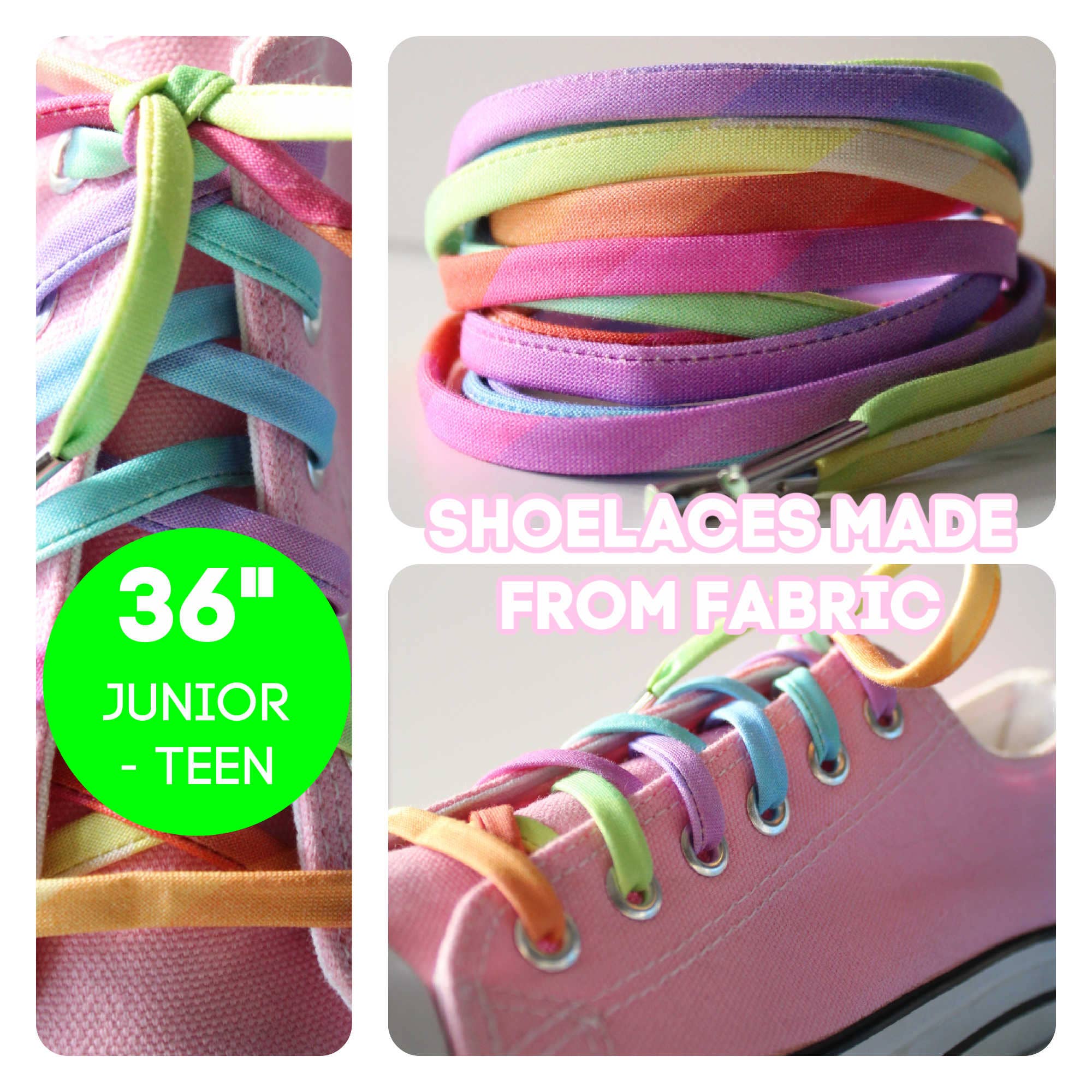 Cute Laces - Wholesale Shoelaces - Kids & Baby - Rainbow Ombre - Cute Shoe Laces for Kids and Adults2