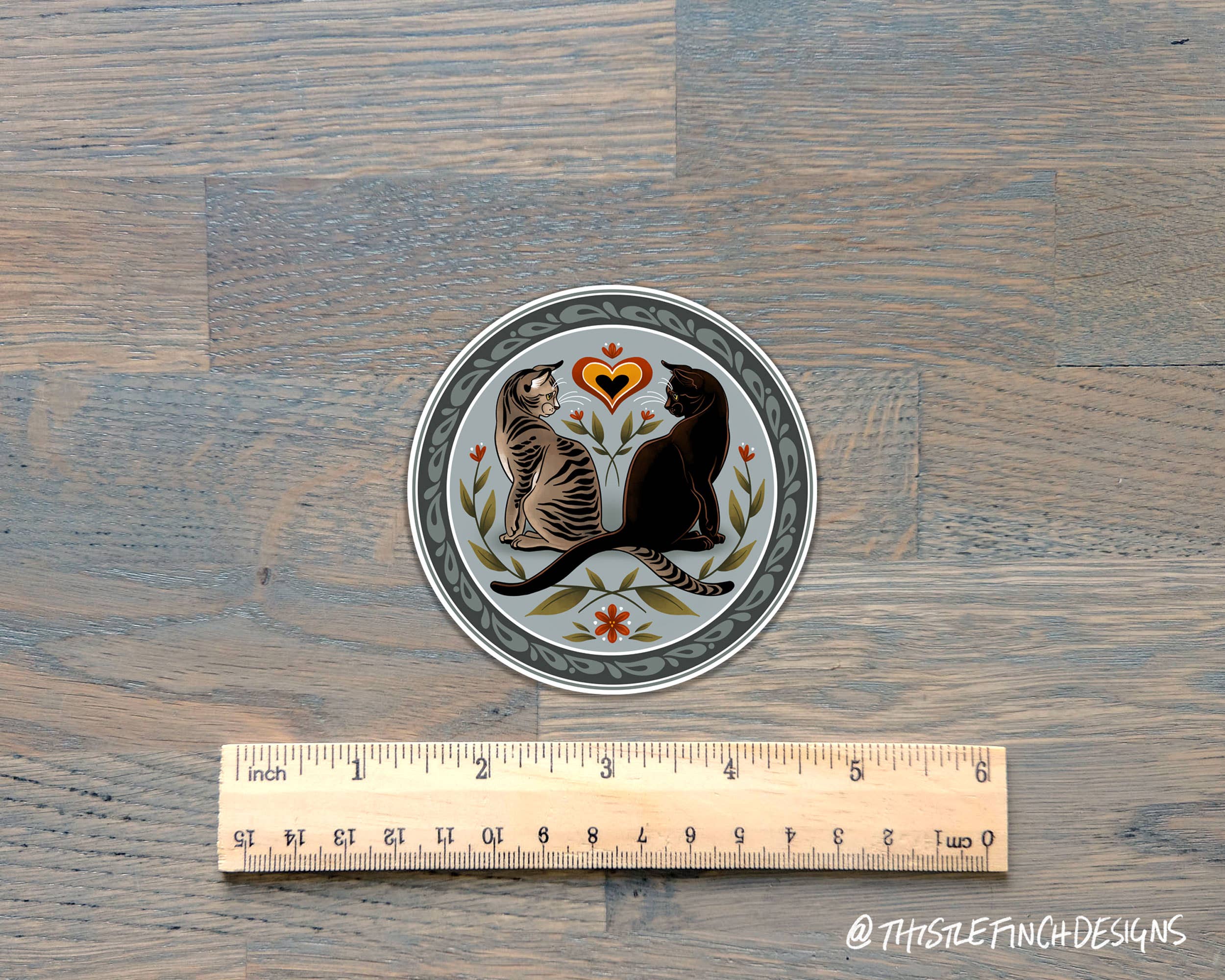 Thistle Finch Designs – Großhandel Aufkleber – Niederländischer Vinylaufkleber mit Hex-Schild, PA2