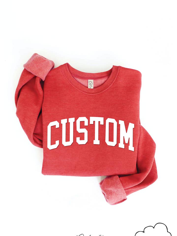 OAT COLLECTIVE - Wholesale Graphic Sweatshirt - Women's - CUSTOM PUFF Print Graphic Sweatshirt