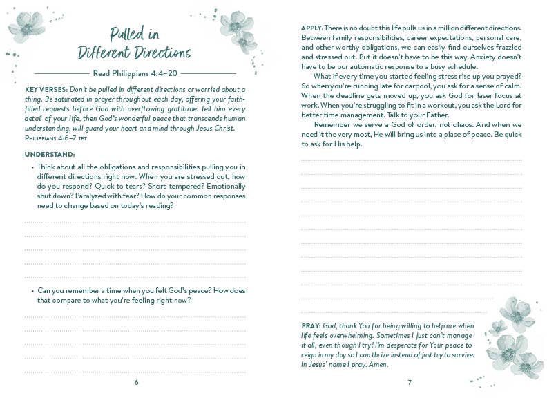 Barbour Publishing, Inc. - Wholesale Journal/Diary - The 5-Minute Bible Study Journal for a Less Stressed Life3
