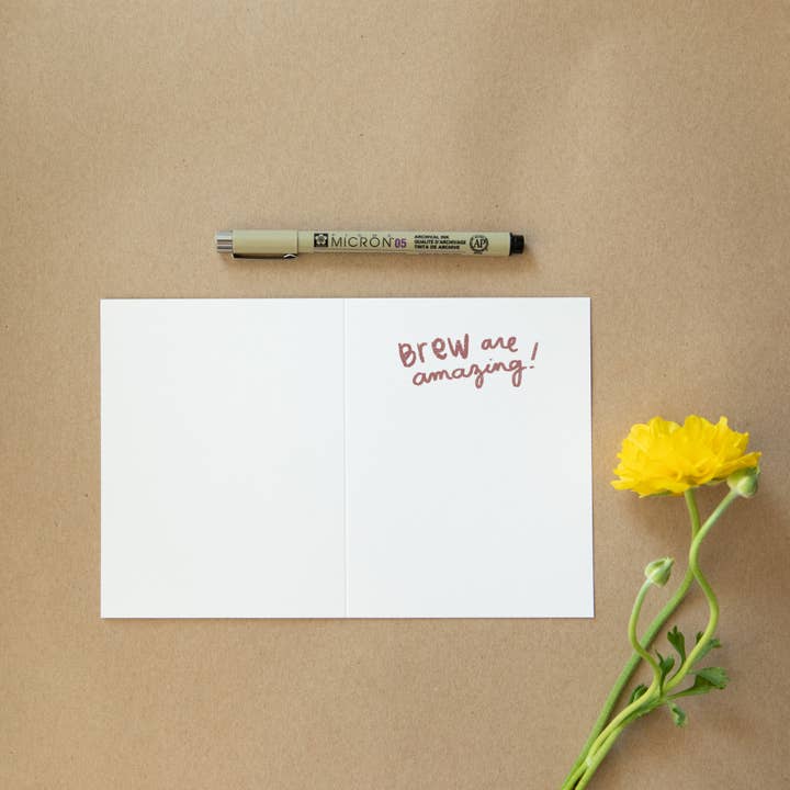 Thanks A Latte Thank You Greeting Card for wholesale by From Kioni