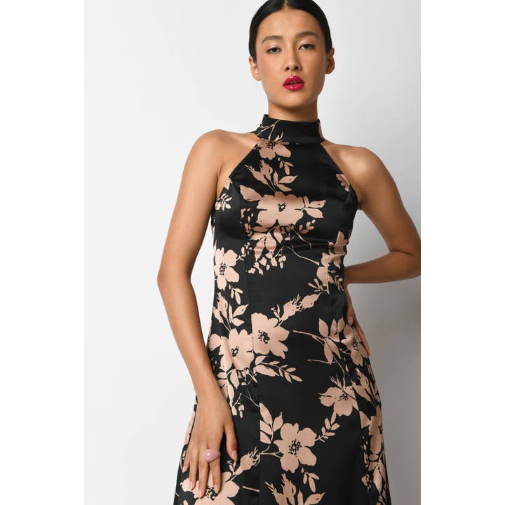 Robe longue à fleurs encolure américaine pour la vente par Nuna Lie