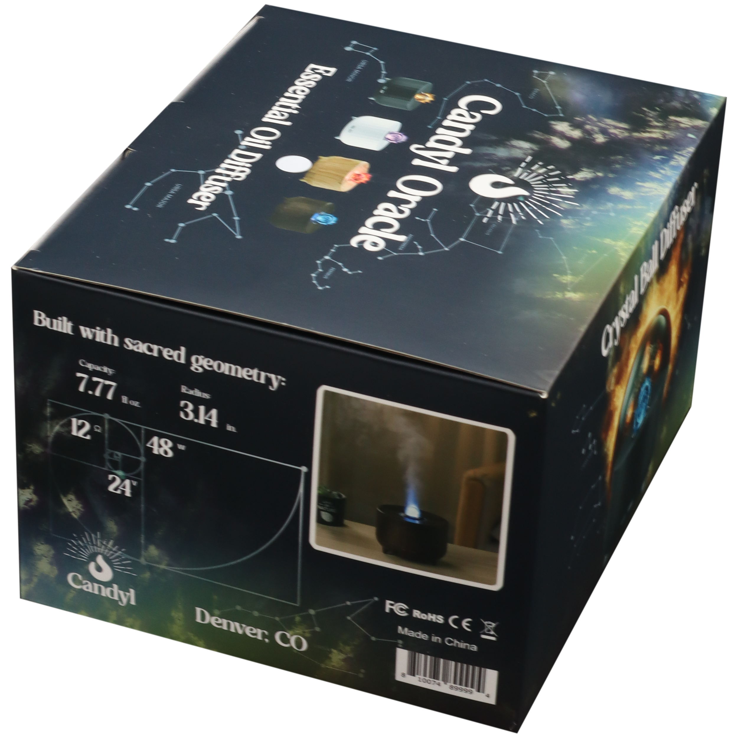 Candyl - Vente Diffuseur électronique - Diffuseur d'huile essentielle Boule de cristal Oracle Candyl avec éclairage coloré14