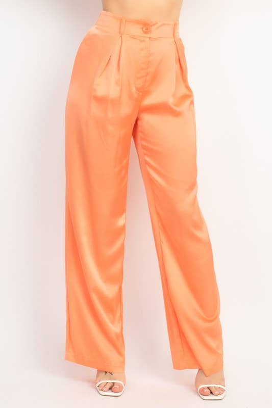 5besties inc - Wholesale Pants - Women's - Satin Wide Leg Pants4