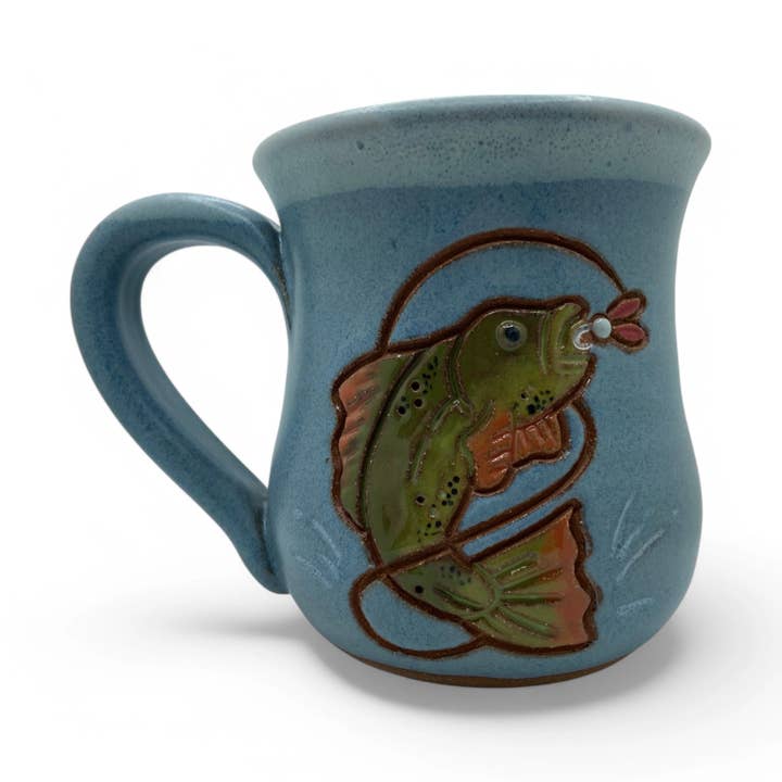Bass Mug for wholesale by MudWorks Pottery