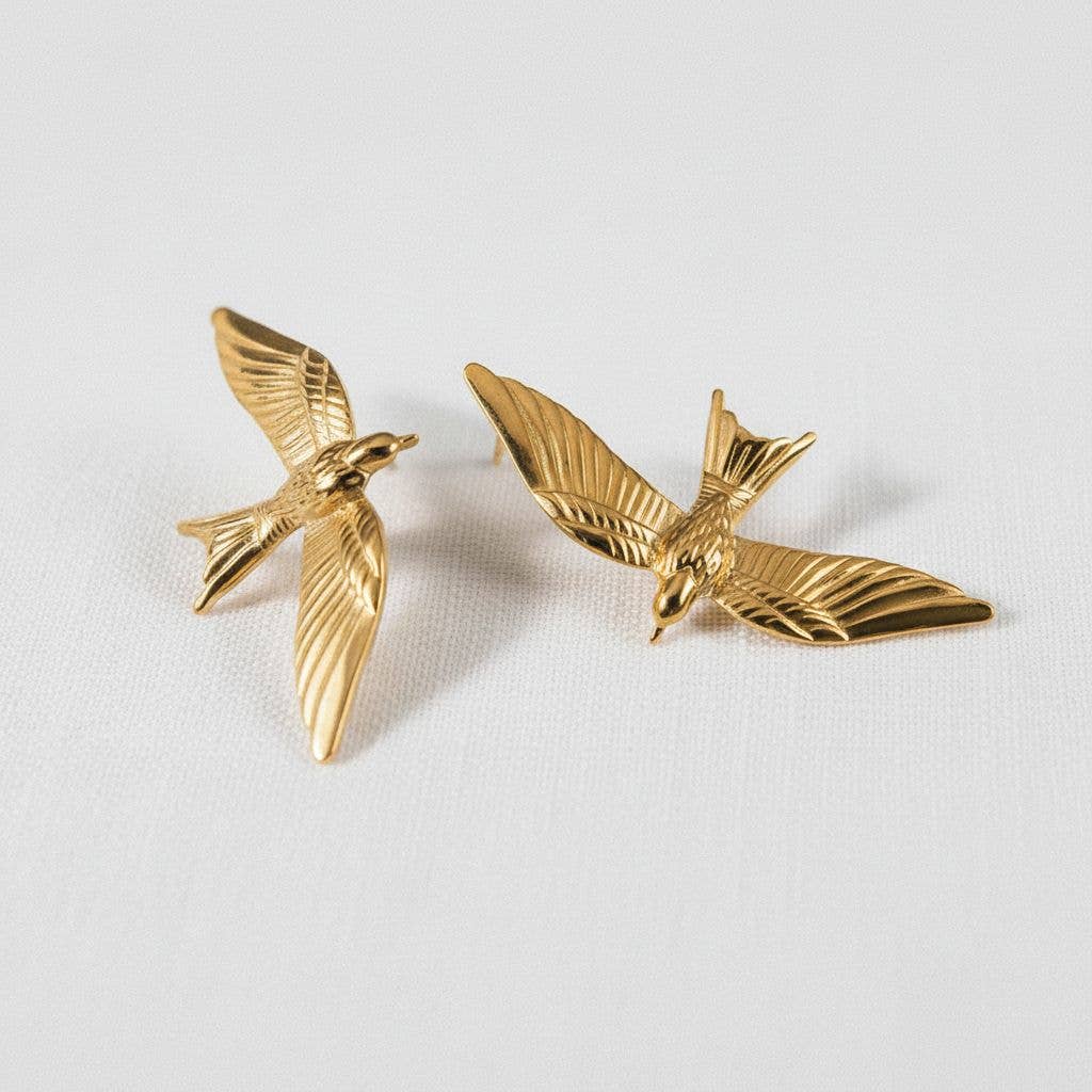 paperln - Wholesale Dangle Earrings - Vintage-Inspired Bird Design Drop Earrings0