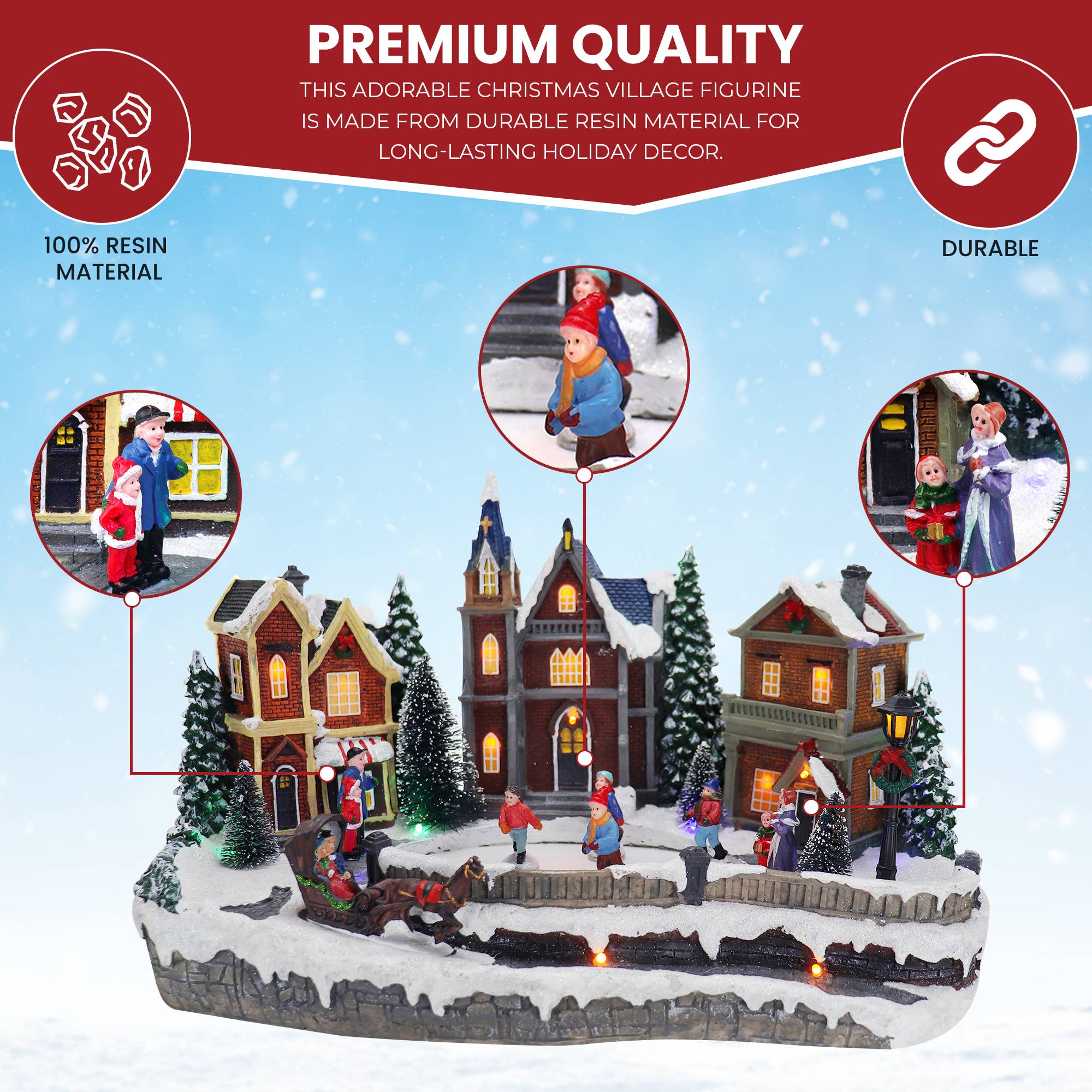 Top Treasures - Wholesale Christmas Decoration - Skating Christmas Village3