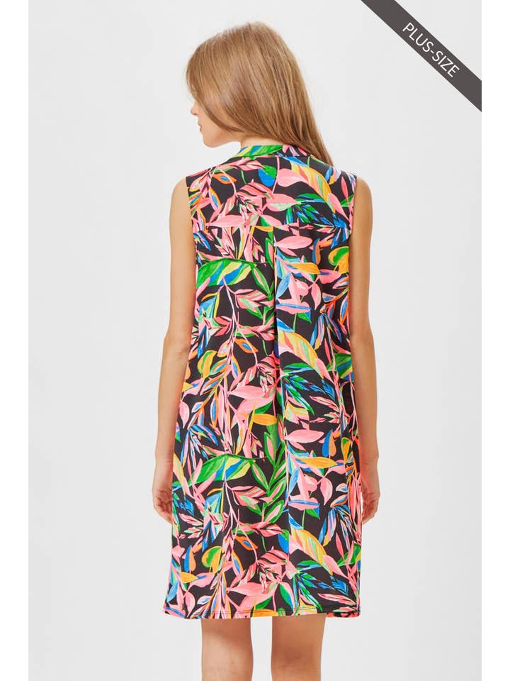 Black PLUS SIZE Tank Dress Features A Line Bodice for wholesale on Faire
