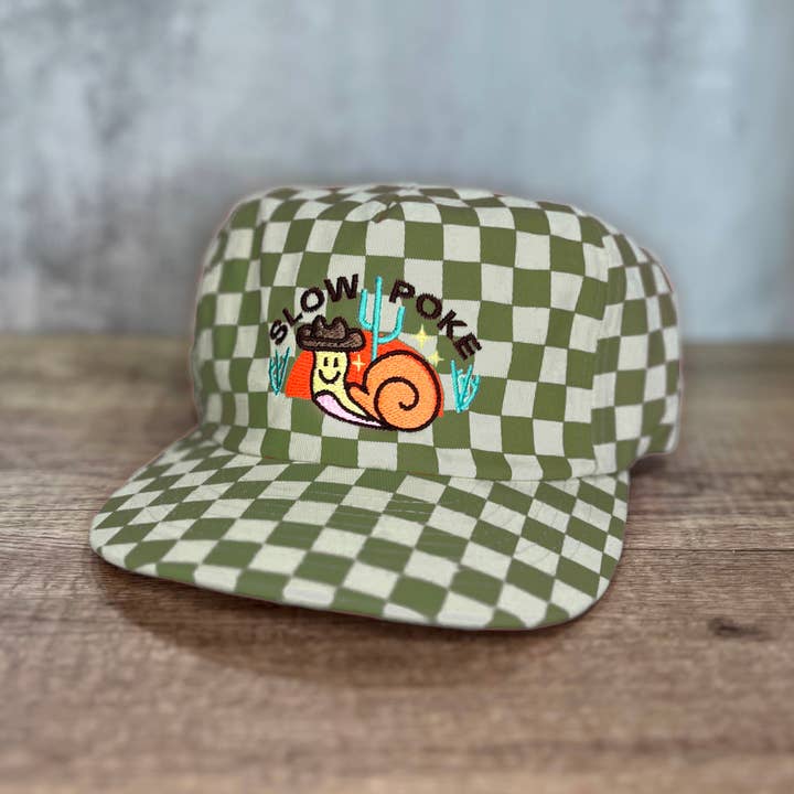 The Space Bureau - Wholesale Baseball Cap - Unisex - Slow Poke 5-Panel Checkered Floppy Hat1