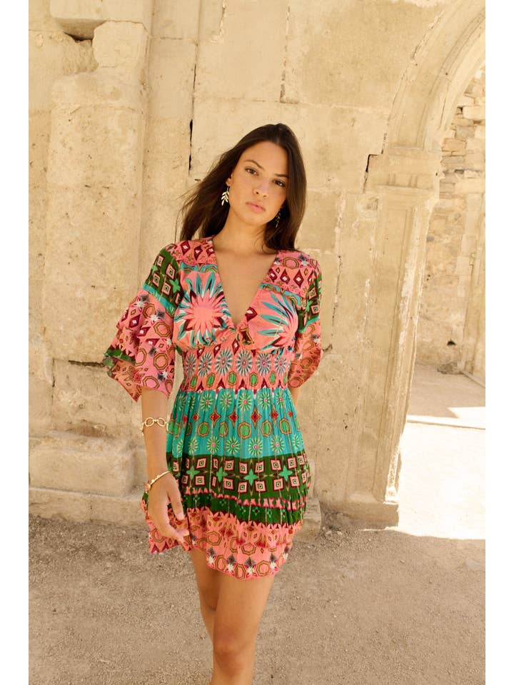 Piti Cuiti - Wholesale Dress - Women's - GOA PINK SHORT DRESS