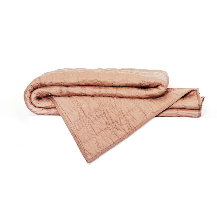 Neem Living - Wholesale Quilt - Check Box Quilt 92"x96"2