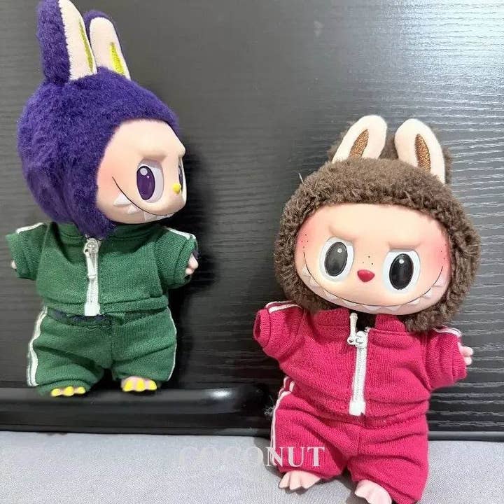 Hochwertiges Sportanzug-Set für 15-17 cm Labubu-Puppen mit stilvollem passendem Hut für den Großhandel von THE INTSUP USA