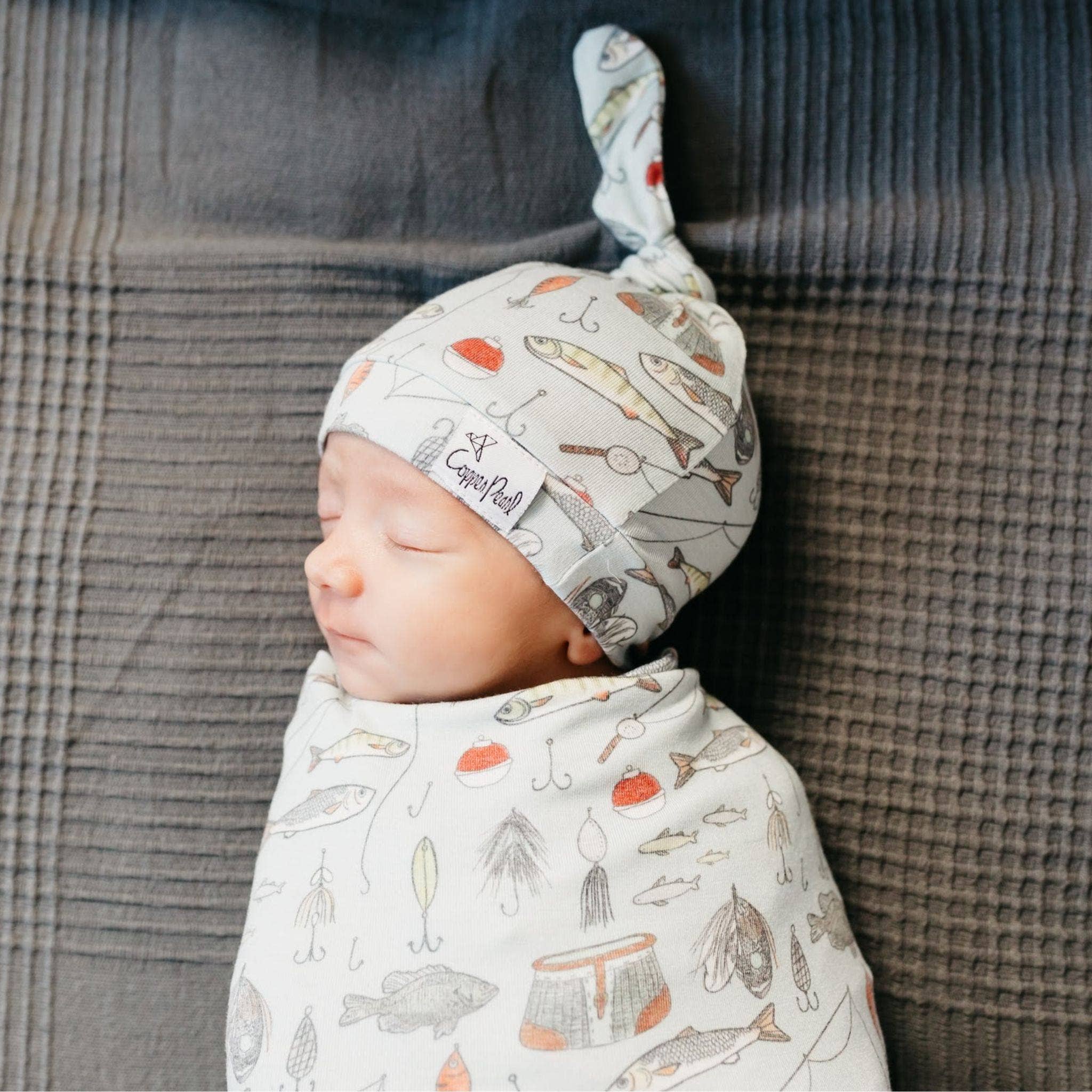 Copper Pearl - Wholesale Newborn/Knit Hat - Baby - Top Knot Hat - Trout4