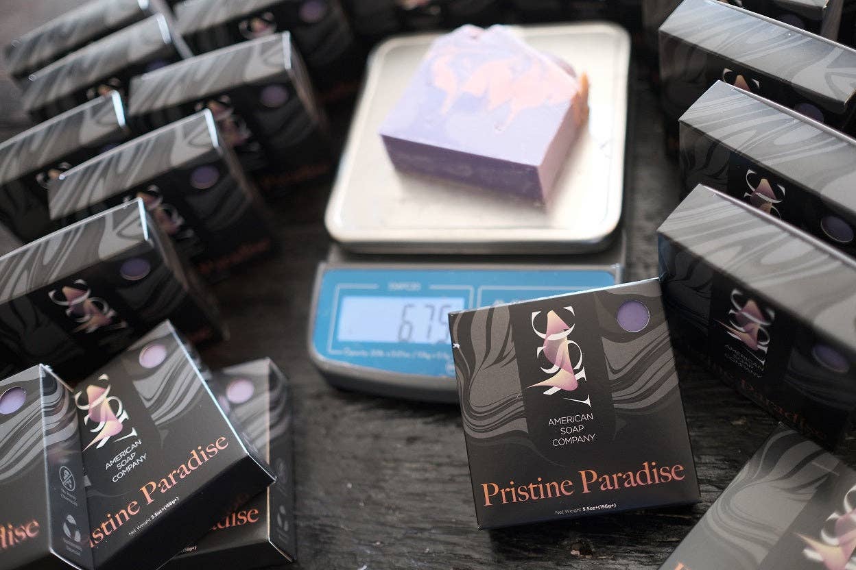 American Soap Company, LLC - Vente Pains de savon - Barre de savon artisanale de luxe parfumée Pristine Paradise4