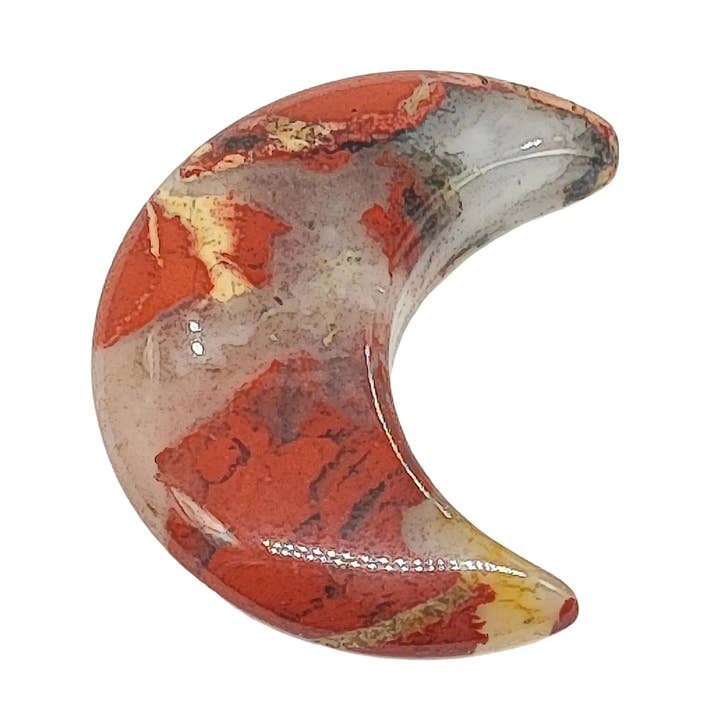 Piedra -Jaspe rojo natural -Escultura -Luna para venta al por mayor de Arômes & Évasions (Cayves Wholesale)