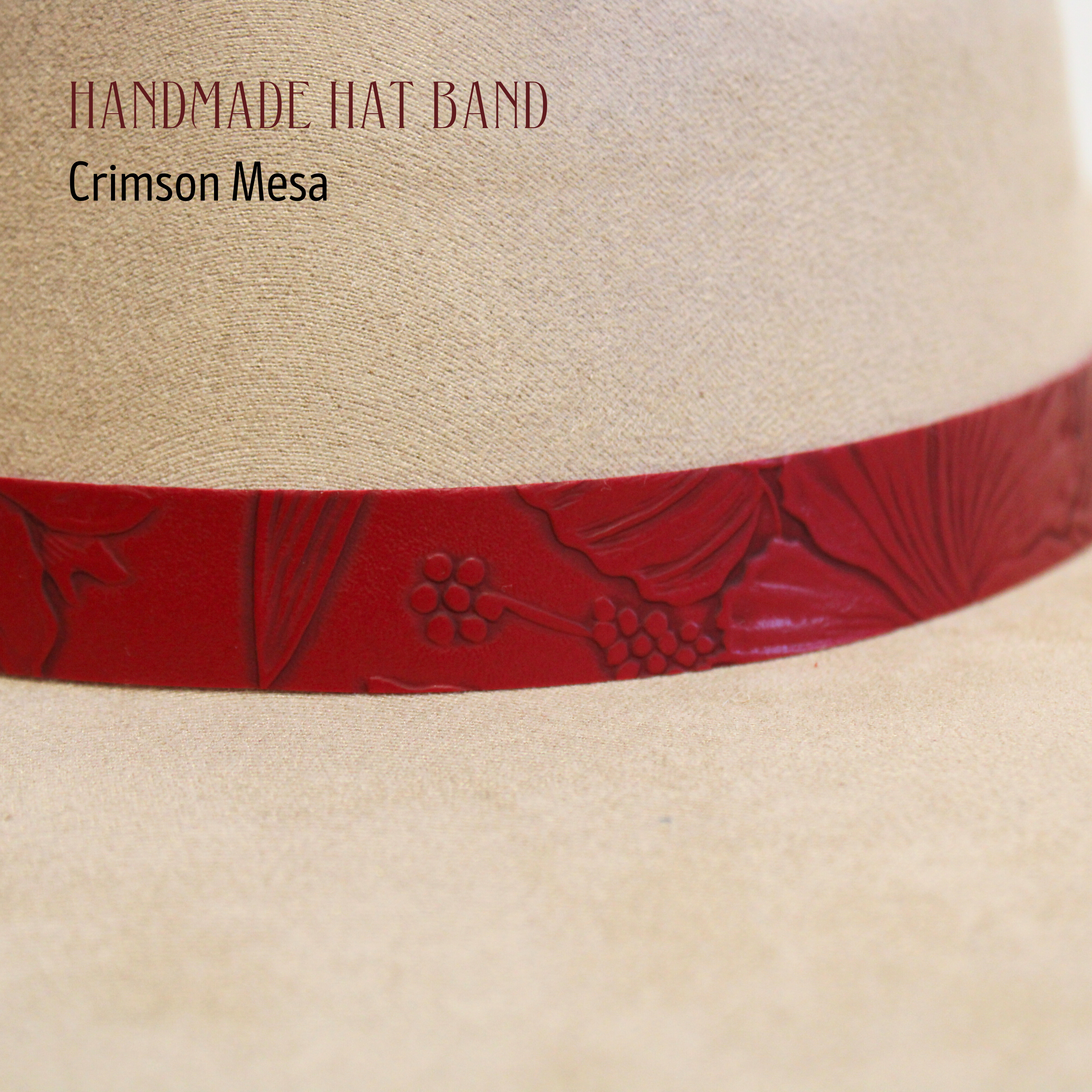 Wildflowers and Barley - Wholesale Hat Accessory - Women's - Crimson Mesa Handmade Adjustable Hat Band3