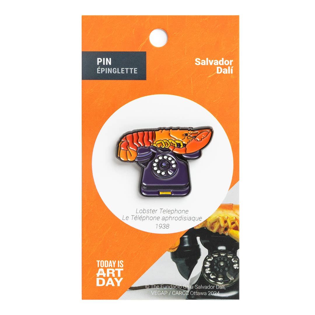 Today is Art Day – wholesale Lapel pin/button – Pin - Lobster Telephone - Dali1