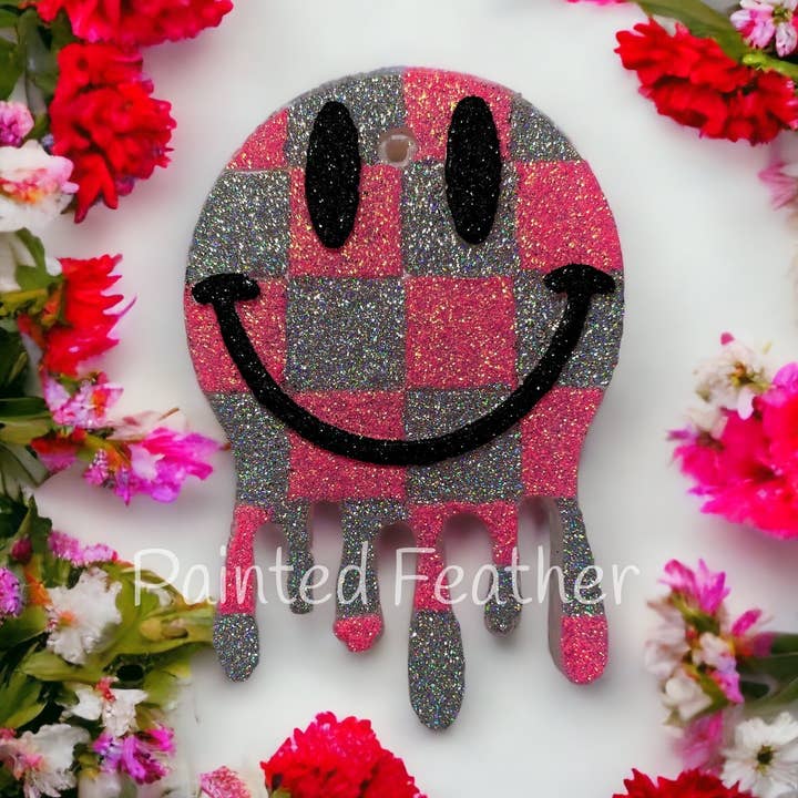 Checkered Drip Smiley for wholesale by Painted Feather Scents