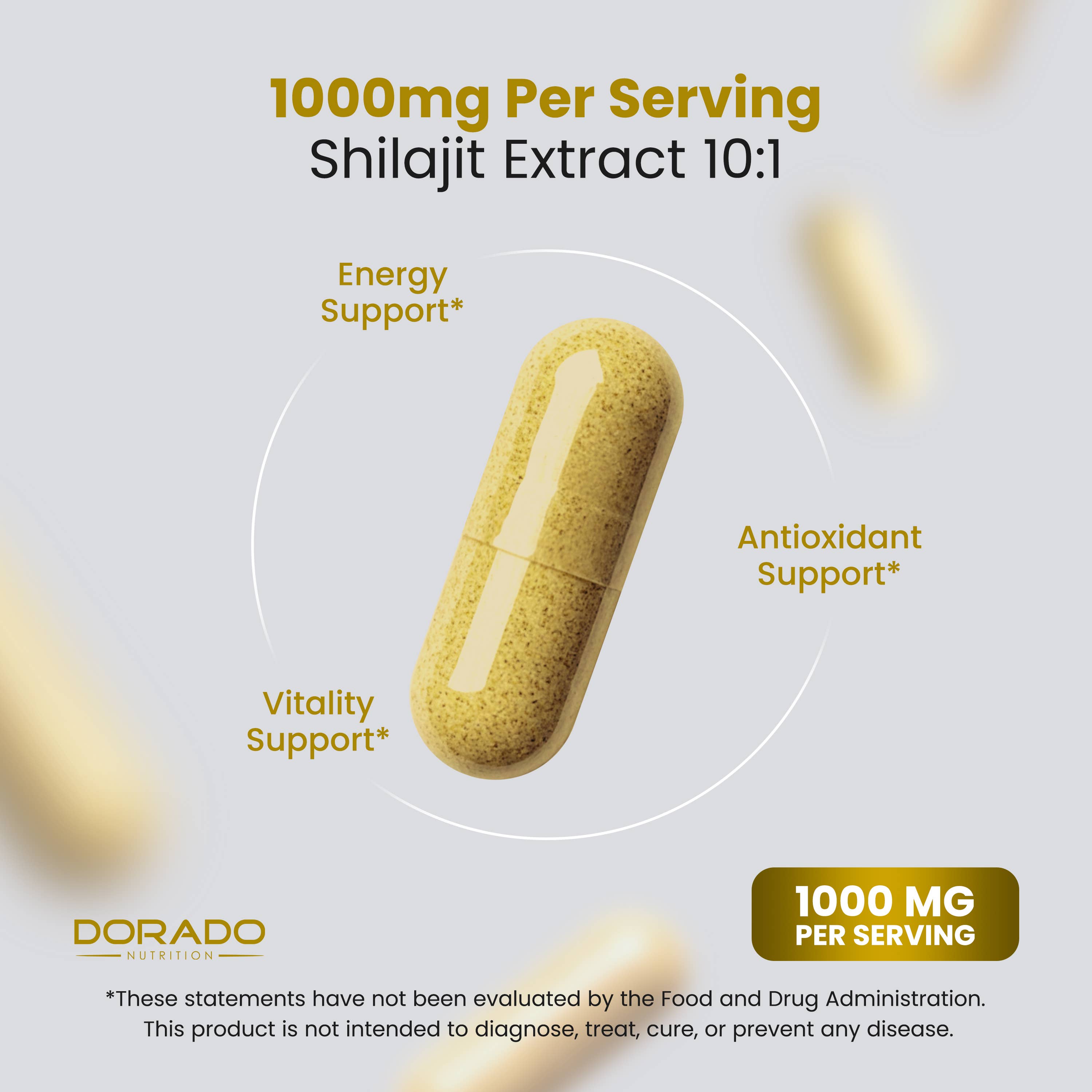 Dorado Nutrition - Wholesale Oral Supplement/Vitamin - Shilajit Supplement 10,000mg (150 Capsules)3