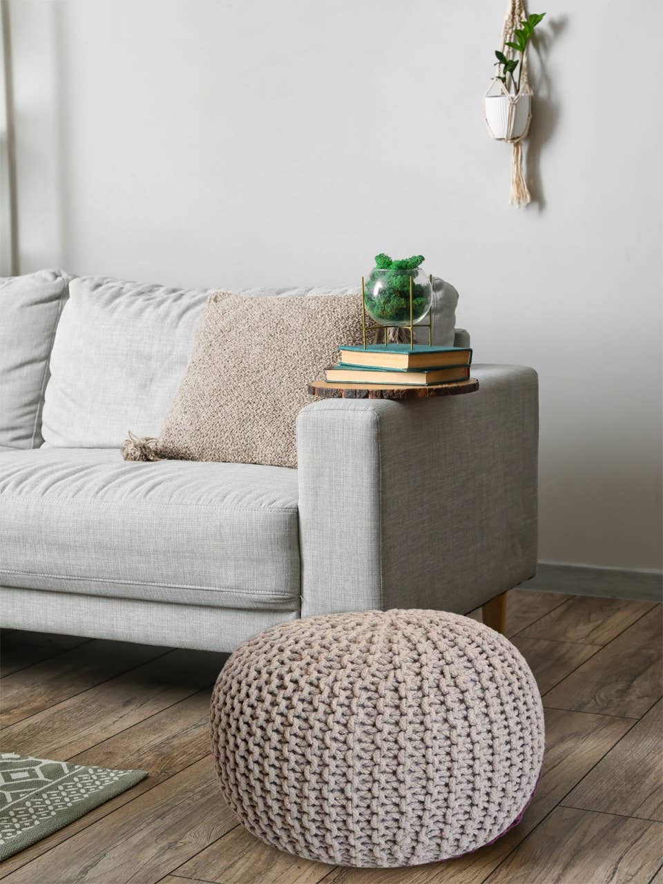 Voglrieder - Wholesale Pouf - Pouf, diameter 55 cm, knitted stool, pouf, pouf, floor cushion, large25