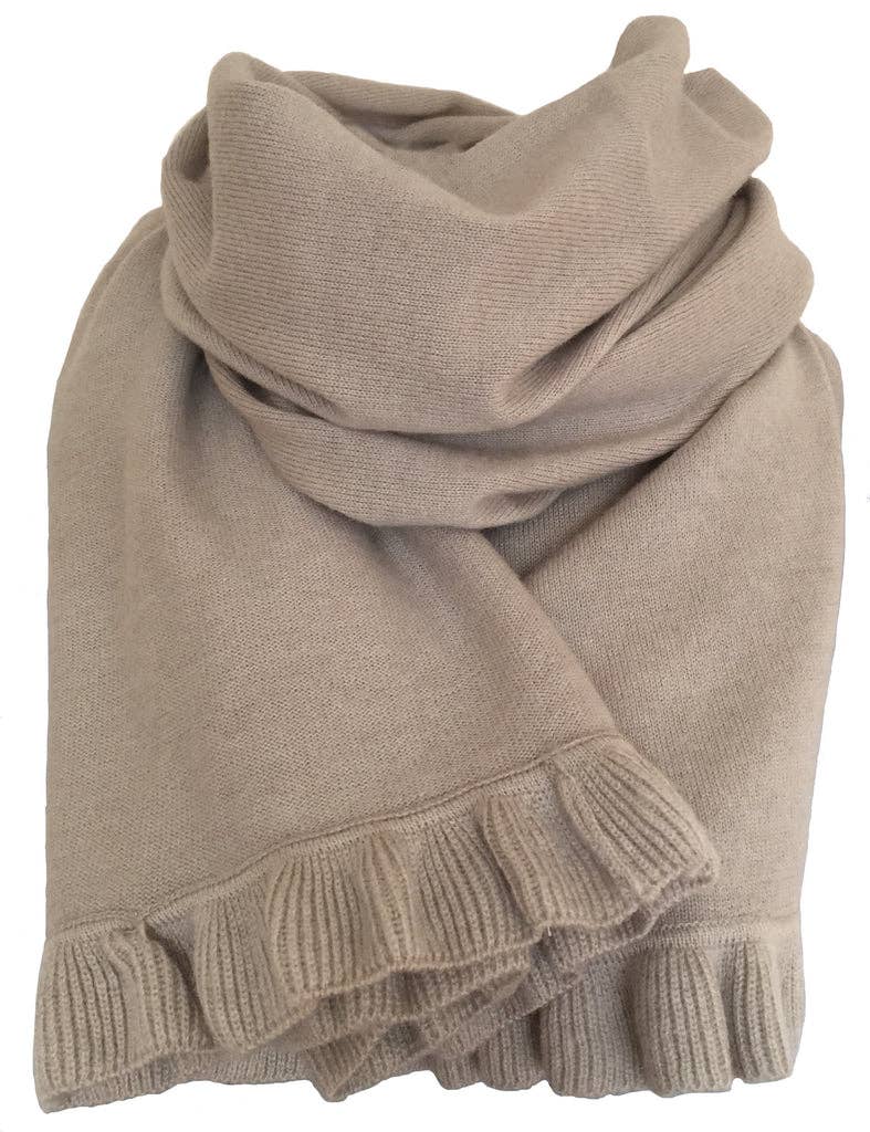 PRATI – Großhandel Schal – Damen – Kaschmirschal mit Rüsche