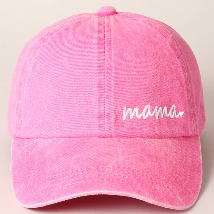 Fashion City - Wholesale Baseball Cap - Women's - Mama Letters Embroidered Baseball Cap
